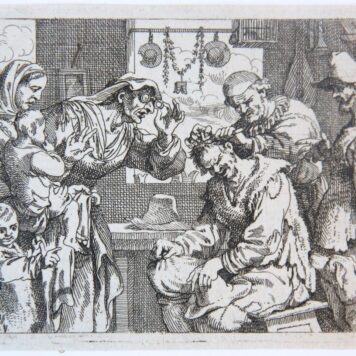 [Antique prints, etchings] Italian Peasants and animals [set of fourteen plates; eleven available] (Italiaanse boeren met dieren), published ca. 1660.