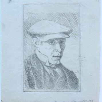[Modern print, etching] Self portrait with hat (zelfportret met hoed), published before 1913.
