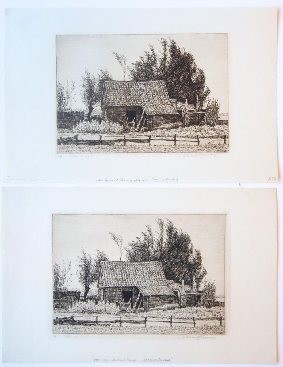[Modern print, etching and dry point] Garden house (tuinhuis), published before 1913.