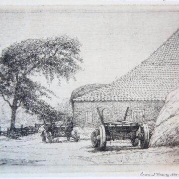 [Modern print, etching] View on a farm house (boerderij), published 1912.
