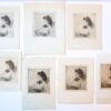 [Modern prints, etching, drypoint and aquatint] Portrait of a young woman reading (7 impressions). (zeven impressies van een jonge lezende vrouw), published 1911.