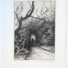 [Modern print, etching] Path among trees (two impressions) (twee impressies van pad tussen de bomen), published before 1913.
