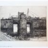 [Modern print, etching] Bridge with sluice (brug met sluis), published 1912.