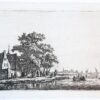 Churchyard near a waterside [set: twelve lettered plates]. (Kerktuin nabij het water).