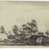 A rider and flock on a bridge [set: twelve lettered plates].