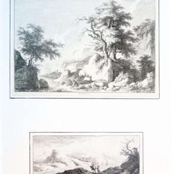 Two plates with landscapes.