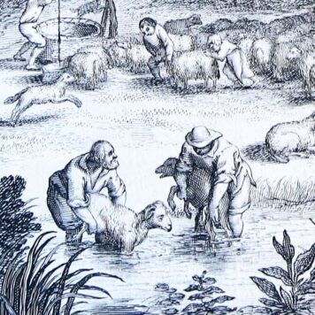 [Antique print; engraving] Allegory of the month of June (Allegorie van de maand Juni), published 1614.
