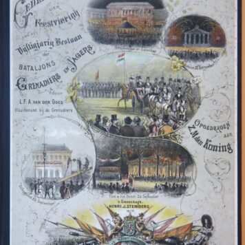 Gedenkboek der feestviering van het vijftigjarig bestaan der bataljons Grenadiers en Jagers door L.F.A. van der Goes, 1ste luitenant bij de Grenadiers, opgedragen aan Z.M. den Koning, 's-Gravenhage, Henri. J. Stemberg 1879, 67 pp.