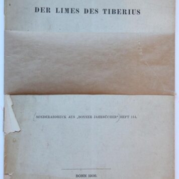 Der limes des Tiberius, Bonn 1906, Overdruk, pp. 95-133.