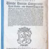 Pamphlet. Verclaringe Vande Heeren Burgermeesteren Raden en de Vroedtschappen der Steden van Amstelredam, Enckhuysen, Edam, en[de] Purmereynde, Mede-leden vande Vergaderinghe der Heeren Staten van Hollandt ende West-Vrieslandt ..., dat de particuliere ende verschillende opinie van seeckere vijf poincten op't stuck vande Predestinatie ende gevolge dien ... Amstelredam, Marten Jansz. Brant 1617, 16 pp.