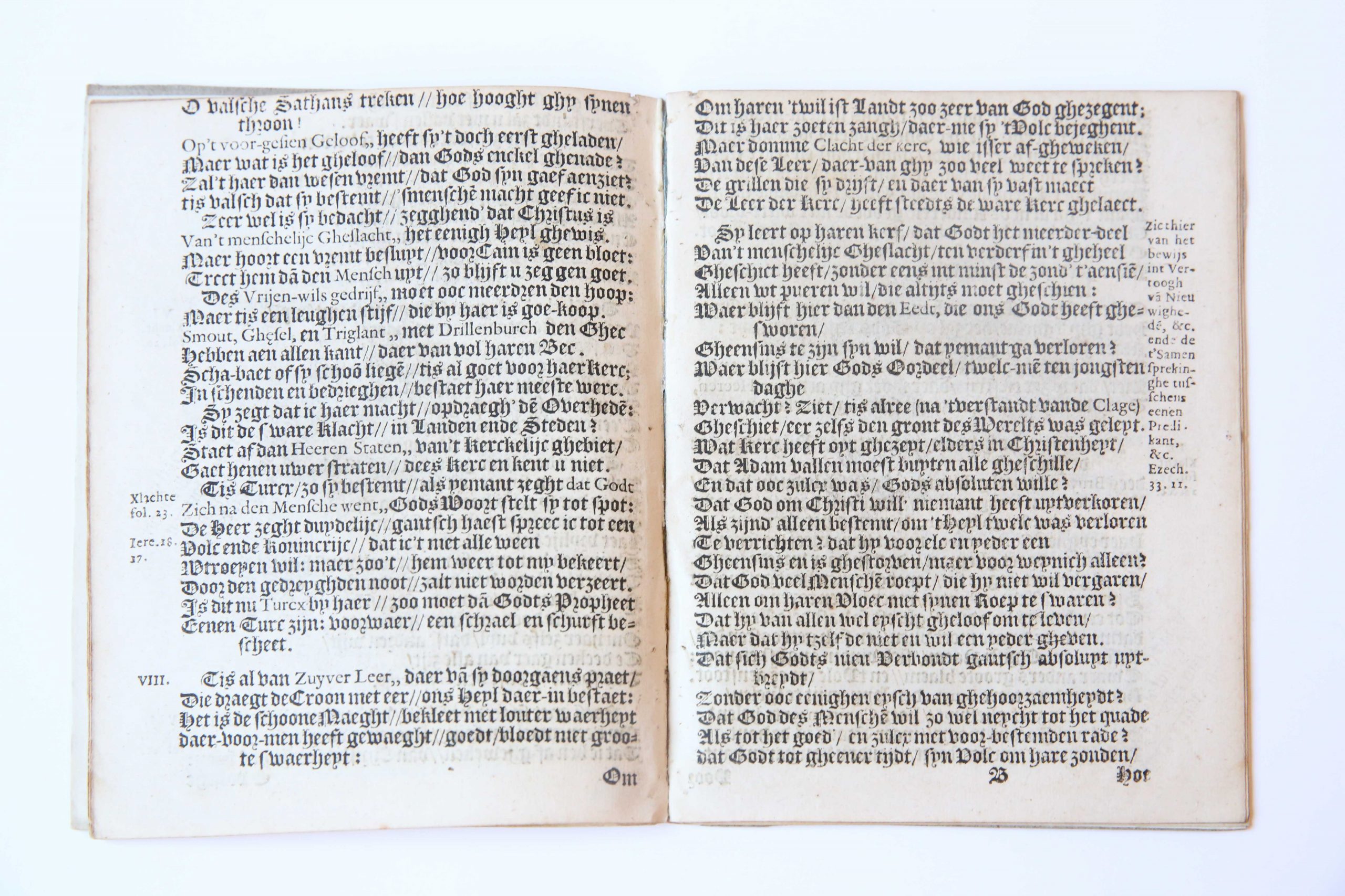 Pamphlet. Weder-Klaghe vande ware Christe-Liicke Gereformeere Kercke teghens de Bloedt-klachte vande woeddende kerc: aende overheden des landts, 1617, 16 pp.