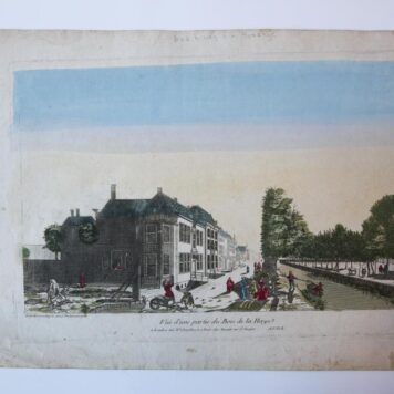 [Handcolored Opticaprent / Optical view The Hague / Den Haag] Vuë d'une partie du Bois de la Haye (Optica prent van Haagse Bos. Published 1766.