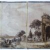 [Antique drawing] Campo Vaccino in Rome (Tekening van Forum Romanum in Rome), ca. 1650/80.