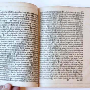 Pamphlet. Provisionele openinghe. Van verscheyden saecken, ghestelt in de remonstrantie van den heer advocaet van Hollandt ende West-vrieslandt (...) Patriotten (...), 's-Gravenhage, Hillebrant Jacobssen 1618, 34 pp.