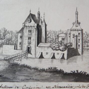 [Antique drawing/tekening] The castle Zuidwijk in Wassenaar/Het kasteel Zuidwijk in Wassenaar, after 1725.