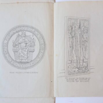 Konings-krooning van Hollands grave Willem den tweede, uitgegeven door A.D.S., met inl. van J.A.A.Th., Amsterdam 1859, 16 pag., met uitslaande plaat.