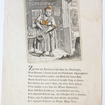 [Spotprent/Satirical print, Patriots]: Kaat Mossel (portrait of Catharina Mulder), published 1784.