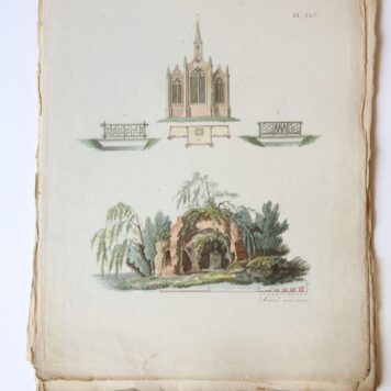 Magazijn van Tuin-sieraden, unbound, 1802, 10 pp text and 33 numbered plates.