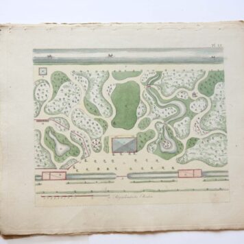 Magazijn van Tuin-sieraden, unbound, 1802, 10 pp text and 33 numbered plates.