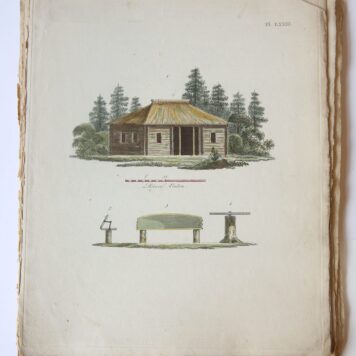Magazijn van Tuin-sieraden, unbound, 1802, 10 pp text and 33 numbered plates.