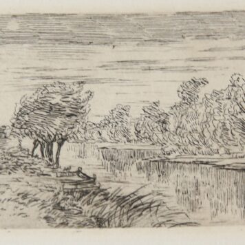 [Modern print, etching] River landscape (Rivierlandschap), published before 1913.
