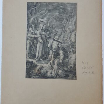 [Antique print, engraving, 1653] The betrayal of Christ /De Judaskus (set title: Passion of Christ), published 1653, 1 p.