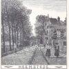 Wood engraving/Houtgravure of Heemstede. From the book: Eenentwintig houtgravures van Haarlem en omgeving omstreeks het jaar 1909, Haarlem, De Tuinwijkpers, 1971. 190 x 165 mm.