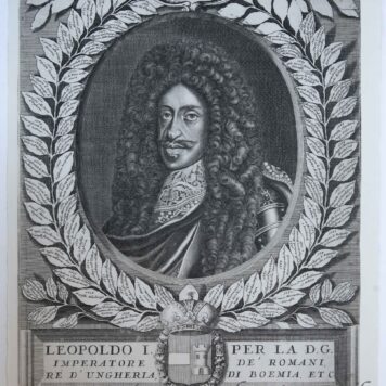 [Portrait print, etching and engraving] LEOPOLDO I/Leopold I Koning van België, ca. 1693.