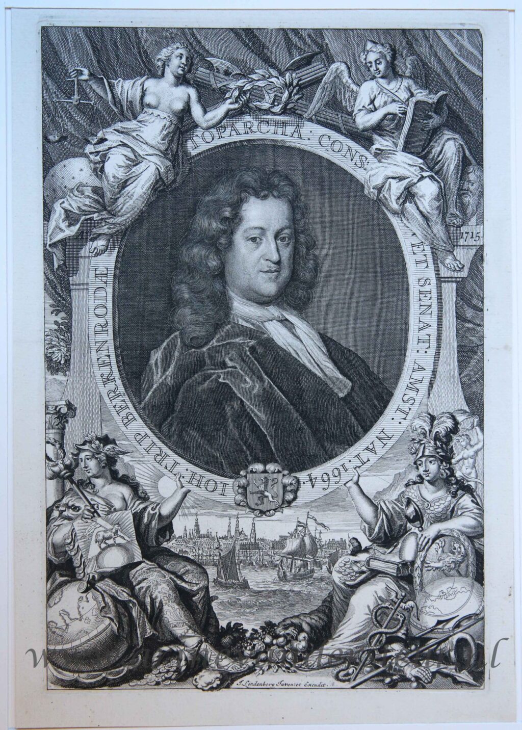 [Portrait print, etching and engraving, VOC] Portrait of Jan Trip (1664-1732), 1715 (1721).
