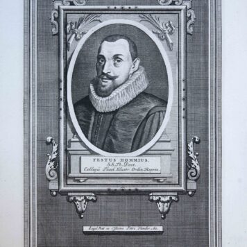 [Portrait print of theologian/theoloog Festus Hommius] FESTUS HOMMIUS, 1715-1716.