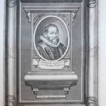 [Portrait print theologian Antonius Thysius] ANTONIUS THYSIUS, 1715-1716.