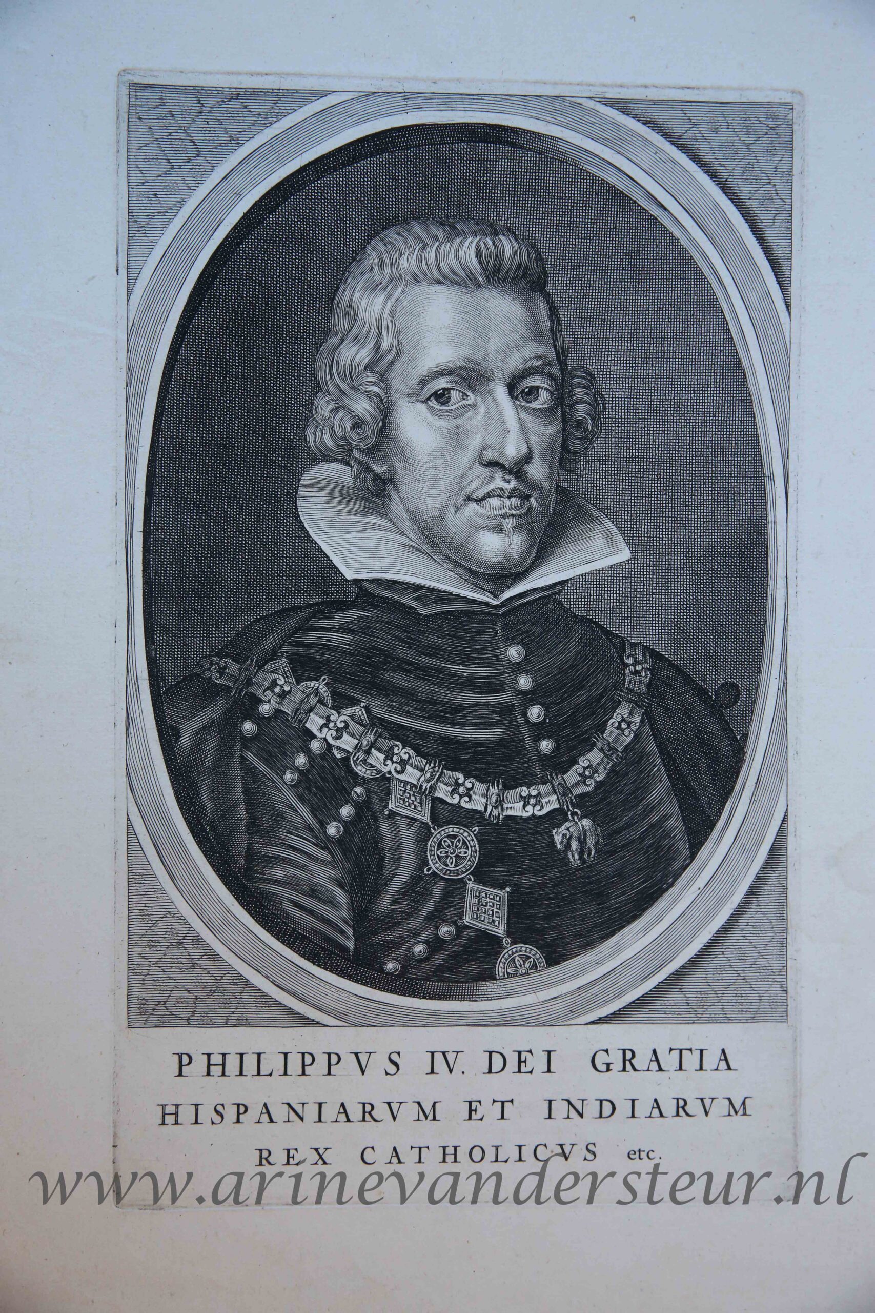 [Portrait print king of Spain Philips 4] PHILIPPUS IV. DEI GRATIA HISPANIARUM ET INDIARUM REX CATHOLICUS etc.