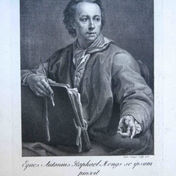 [Portrait print, engraving] Eques Antonius Raphael Mengs se ipsum pinxit/Schilder Anton Raphael Mengs, 1778..