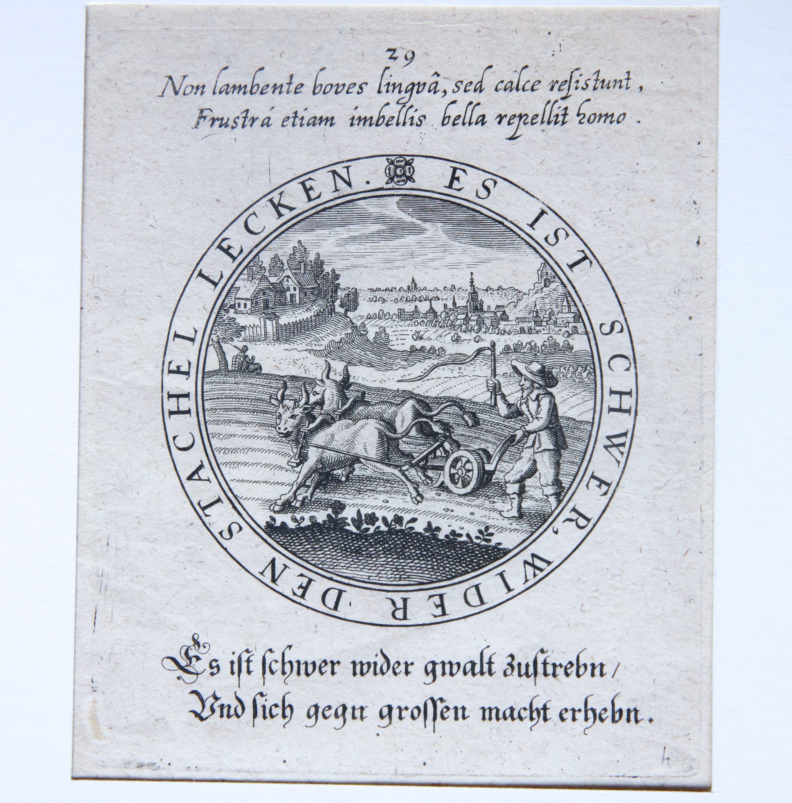 Engraving/Gravure: Jacobi Bornitii Ic EMBLEMATUM SACRORUM ET CIVILIUM MISCELLANEORUM Sylloge Posteruior