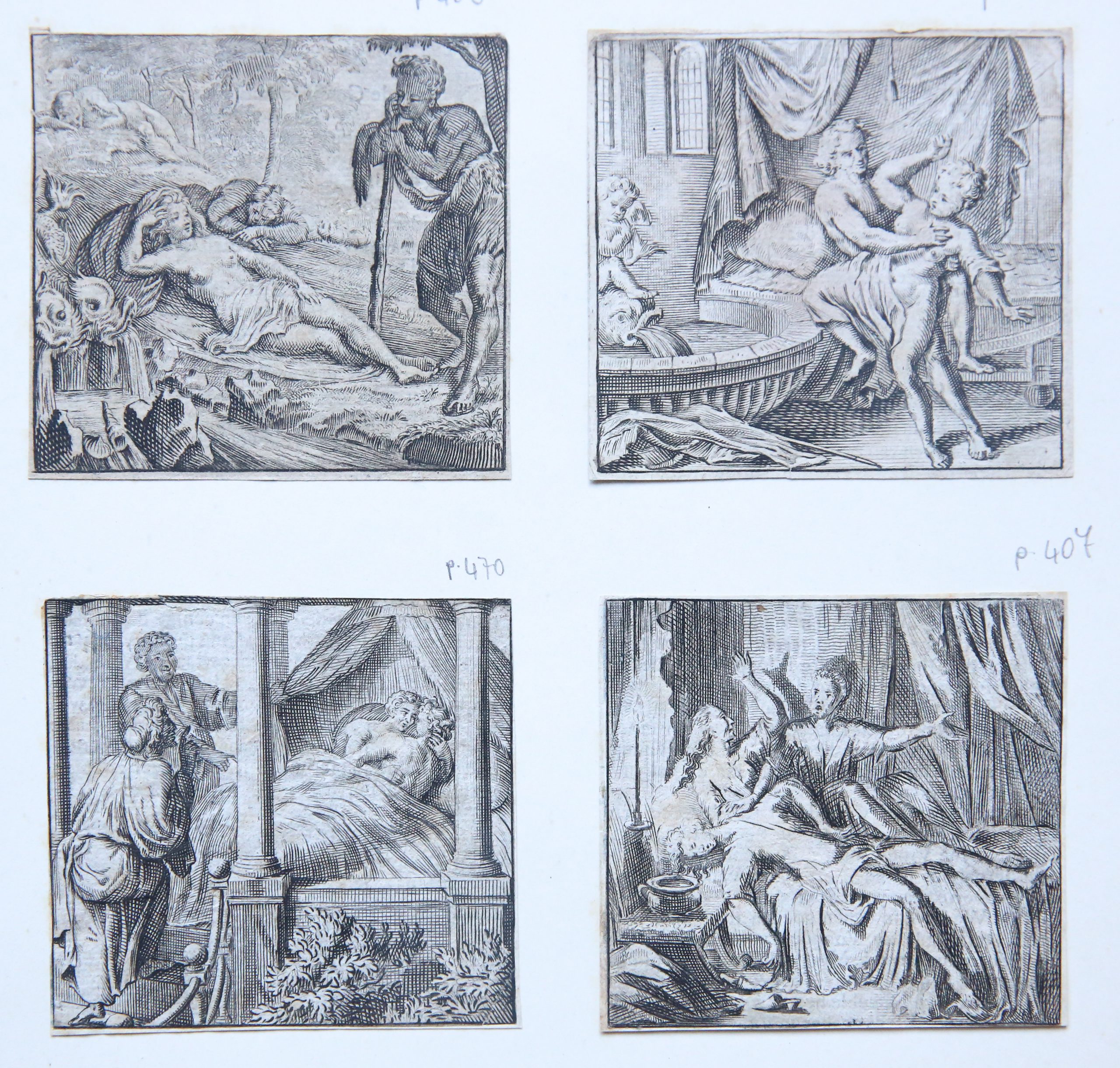 Engravings/Gravures: Illustrations from Boccaccio [from: Aardige en vermakelyke..., 1740].