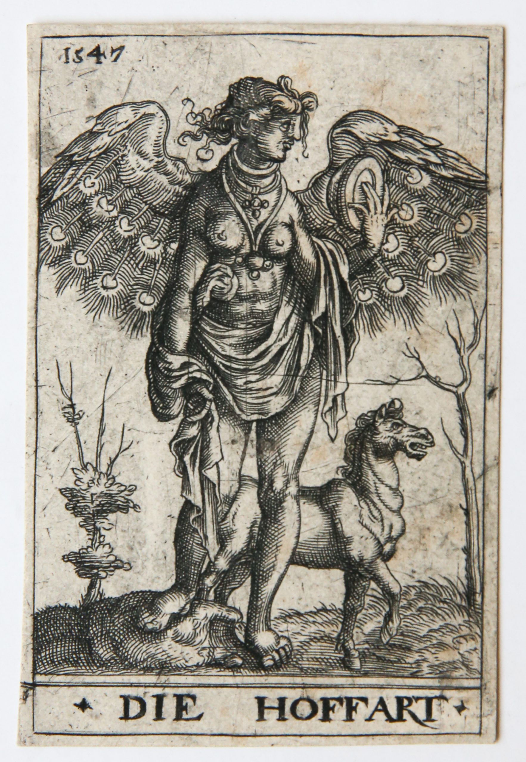 [Antique print, engraving/gravure] DIE HOFFART (Superbia)/Hooghartigheid, published 1547.
