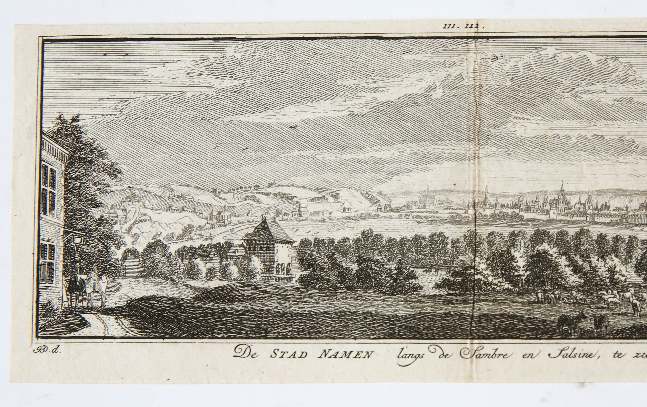 [City view Namen/stadgezicht Namen, Namur, België] De STAD NAMEN langs de Sambre en Salsine, te zien 1740 (Namur).