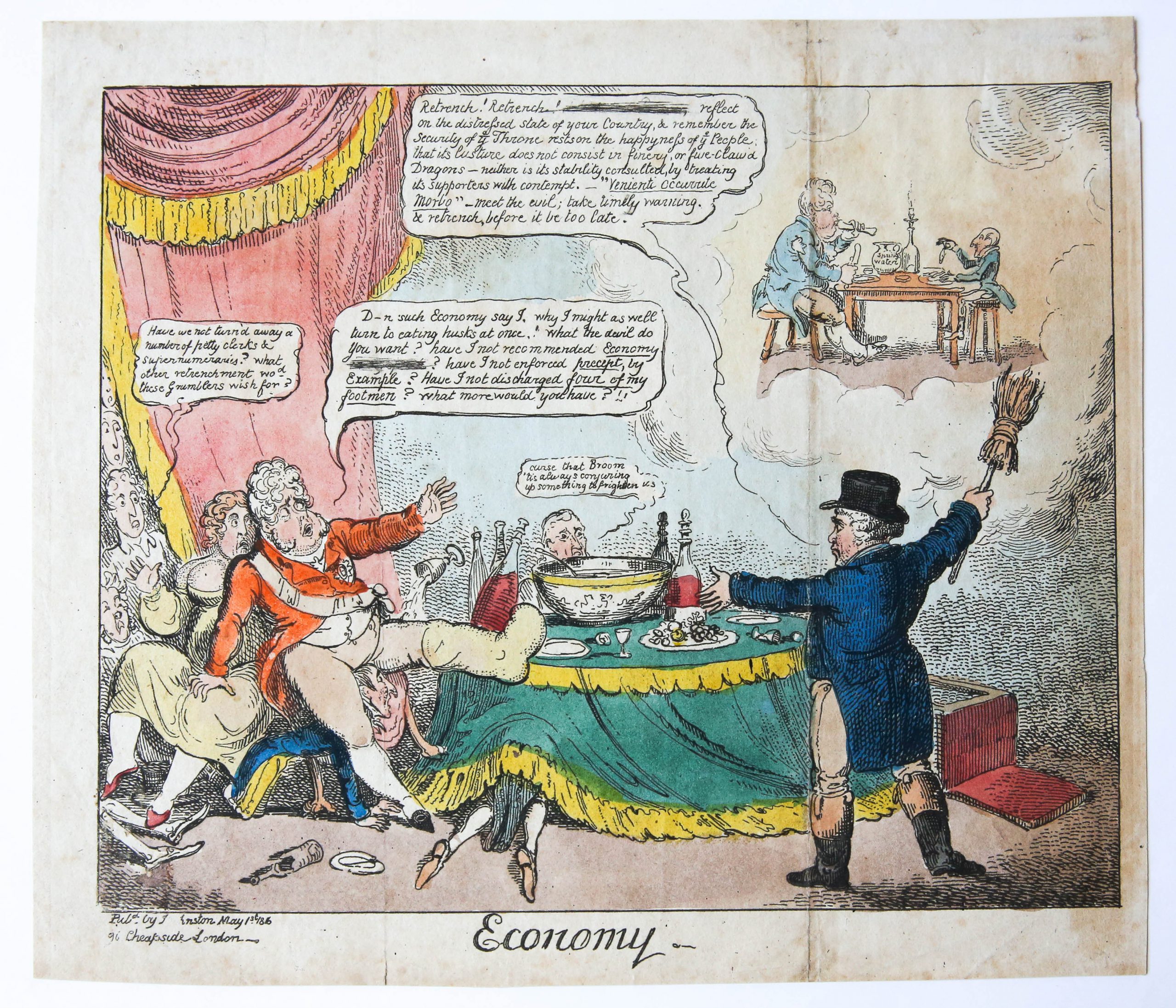 [Satirical print/spotprent] Economy/De economie (Koning George IV met zijn maitresse).