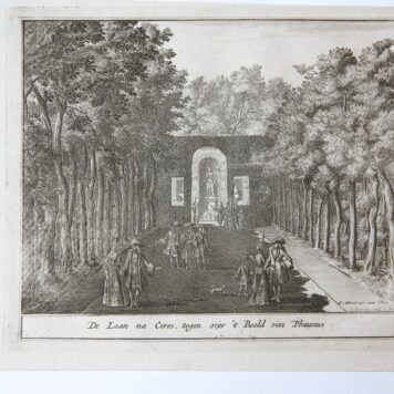 [Antique prints, etchings] NEERLANDS VELDPRACHT, of 't LUST HOF gesticht door Z.B.M. WILLEM III OP 't LOO.... door Carel Allard, Tot Amsterdam met Privilegio van d. H.S. v. H. en W. V. ca. 1700.