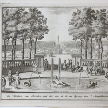 [Antique prints, etchings] NEERLANDS VELDPRACHT, of 't LUST HOF gesticht door Z.B.M. WILLEM III OP 't LOO.... door Carel Allard, Tot Amsterdam met Privilegio van d. H.S. v. H. en W. V. ca. 1700.