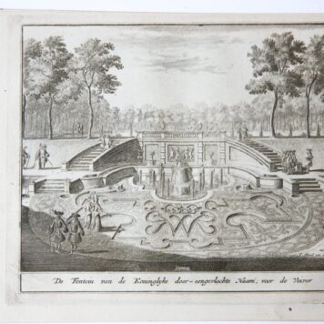 [Antique prints, etchings] NEERLANDS VELDPRACHT, of 't LUST HOF gesticht door Z.B.M. WILLEM III OP 't LOO.... door Carel Allard, Tot Amsterdam met Privilegio van d. H.S. v. H. en W. V. ca. 1700.