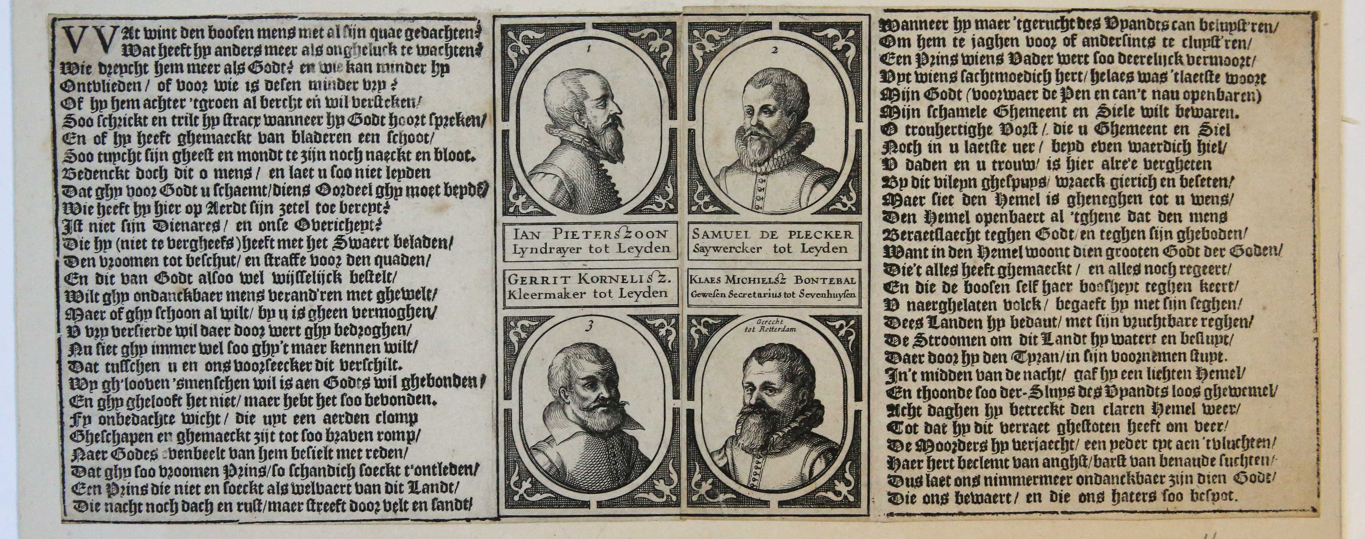 [Original etching/ets] Portretten van samenzweerders tegen prins Maurits; Portraits of conspirators against Maurice Prince of Orange, 1623.