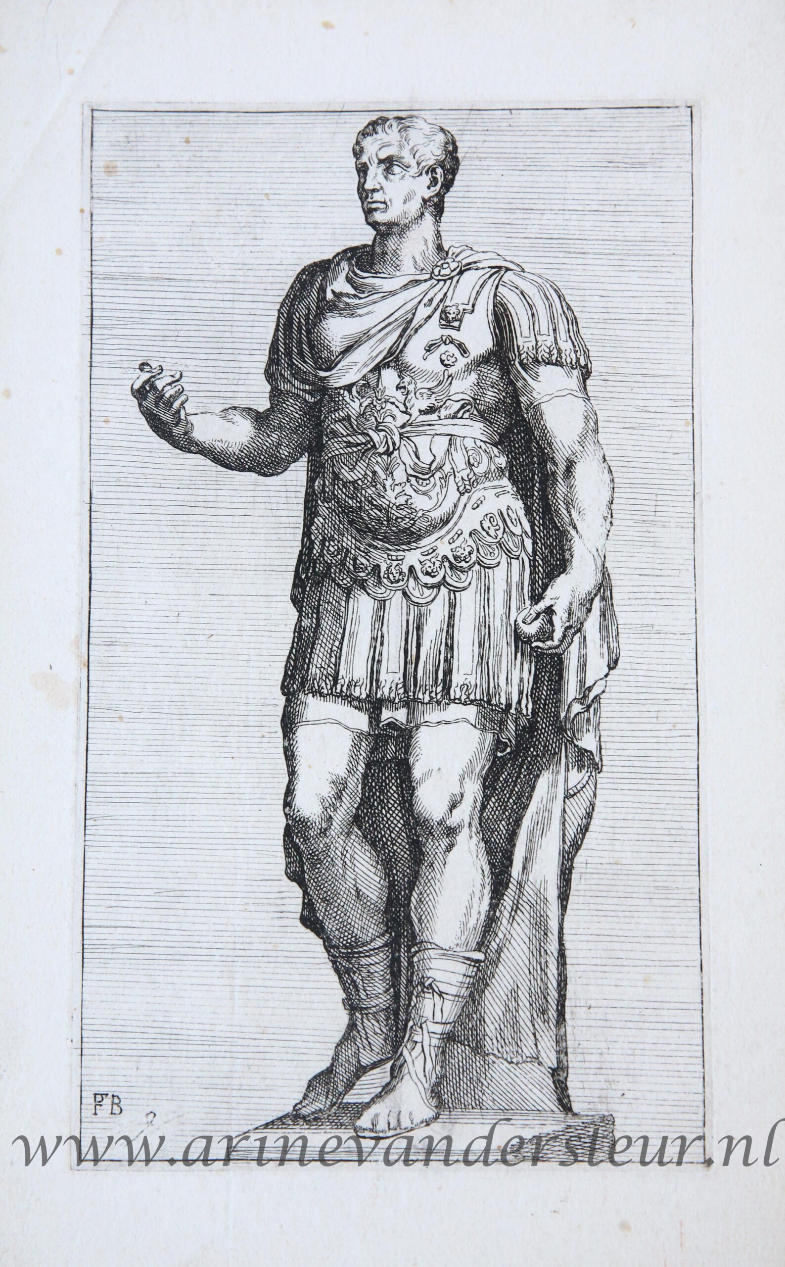[Antique mythology print, etching] Julius Caesar ['Segmenta nobilium signorum et statuarum.', published 1638]