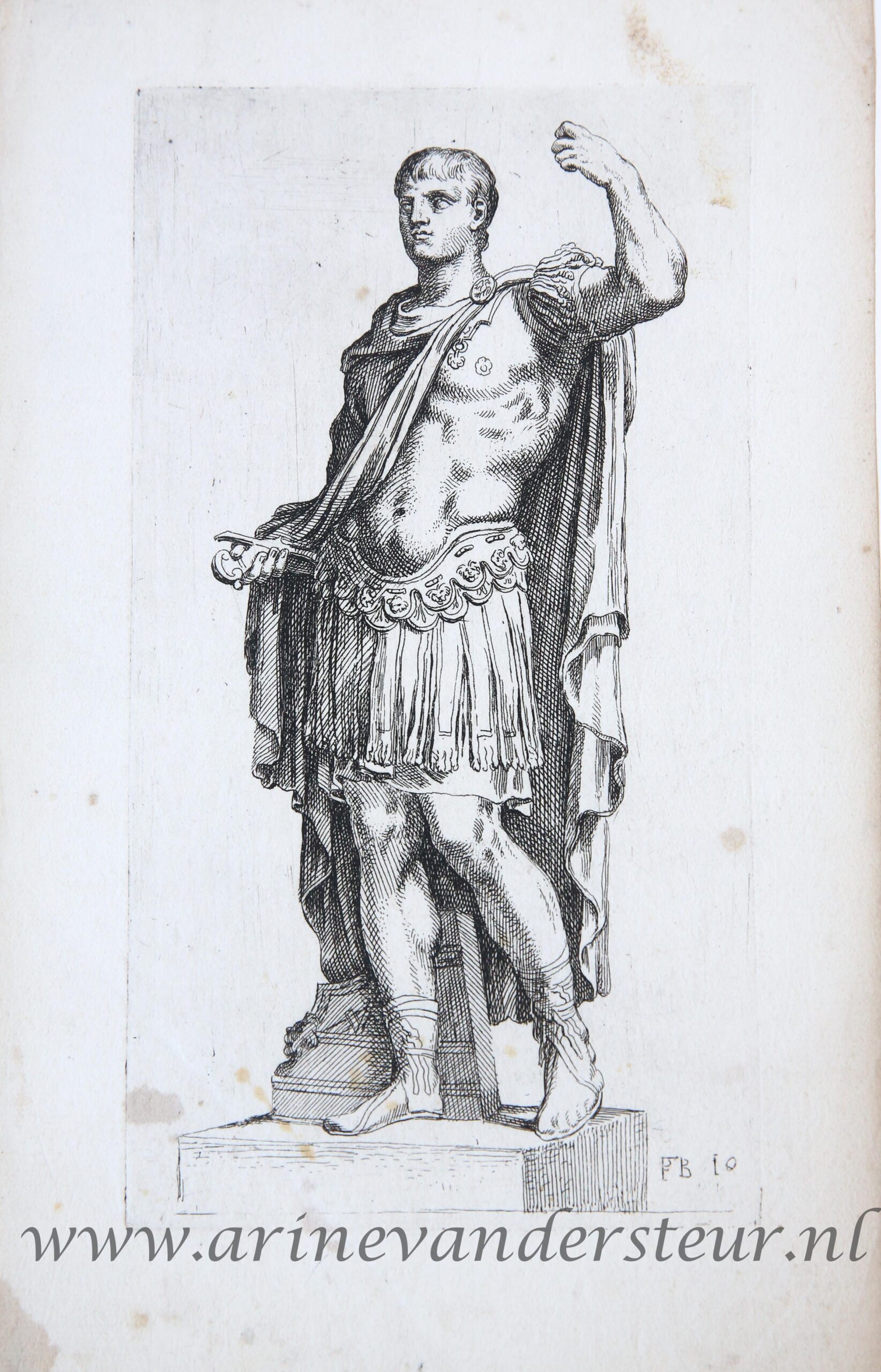 [History mythology print, etching] Roman Navarch ['Segmenta nobilium signorum et statuarum.', published 1638]