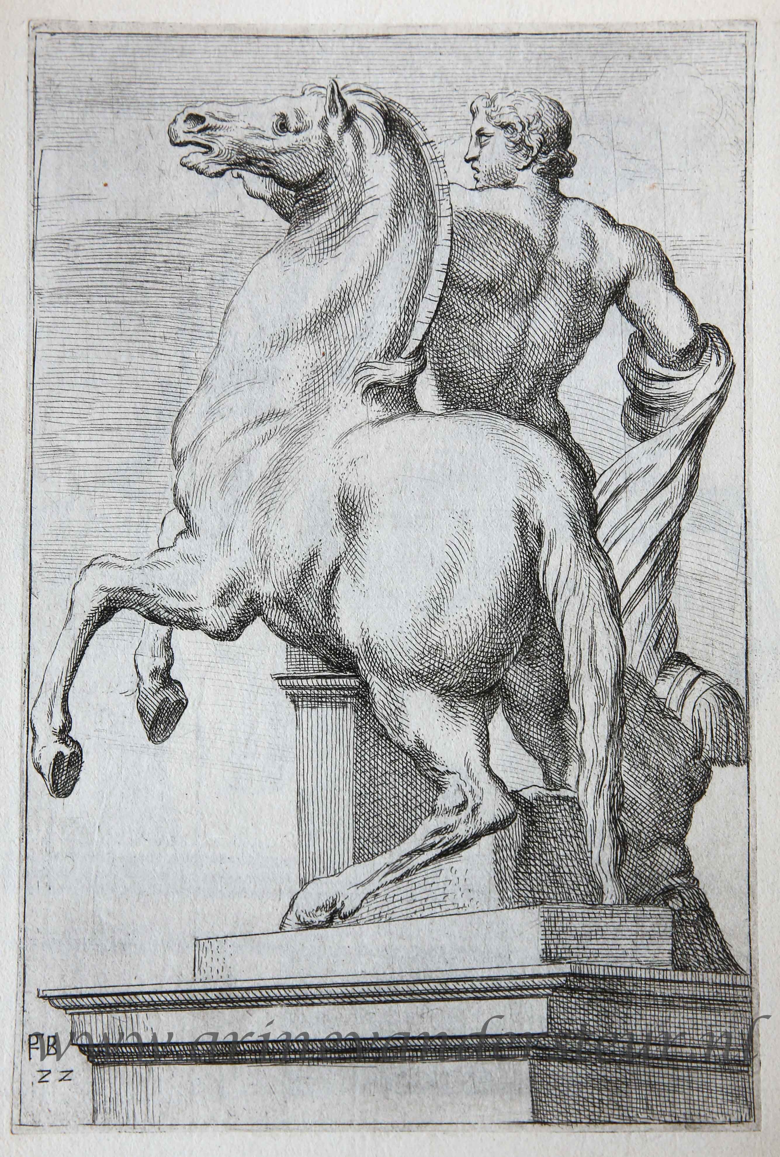 [Original etching/ets] Horse tamer ['Segmenta nobilium signorum et statuarum.', 1638]/De Paardentemmer.