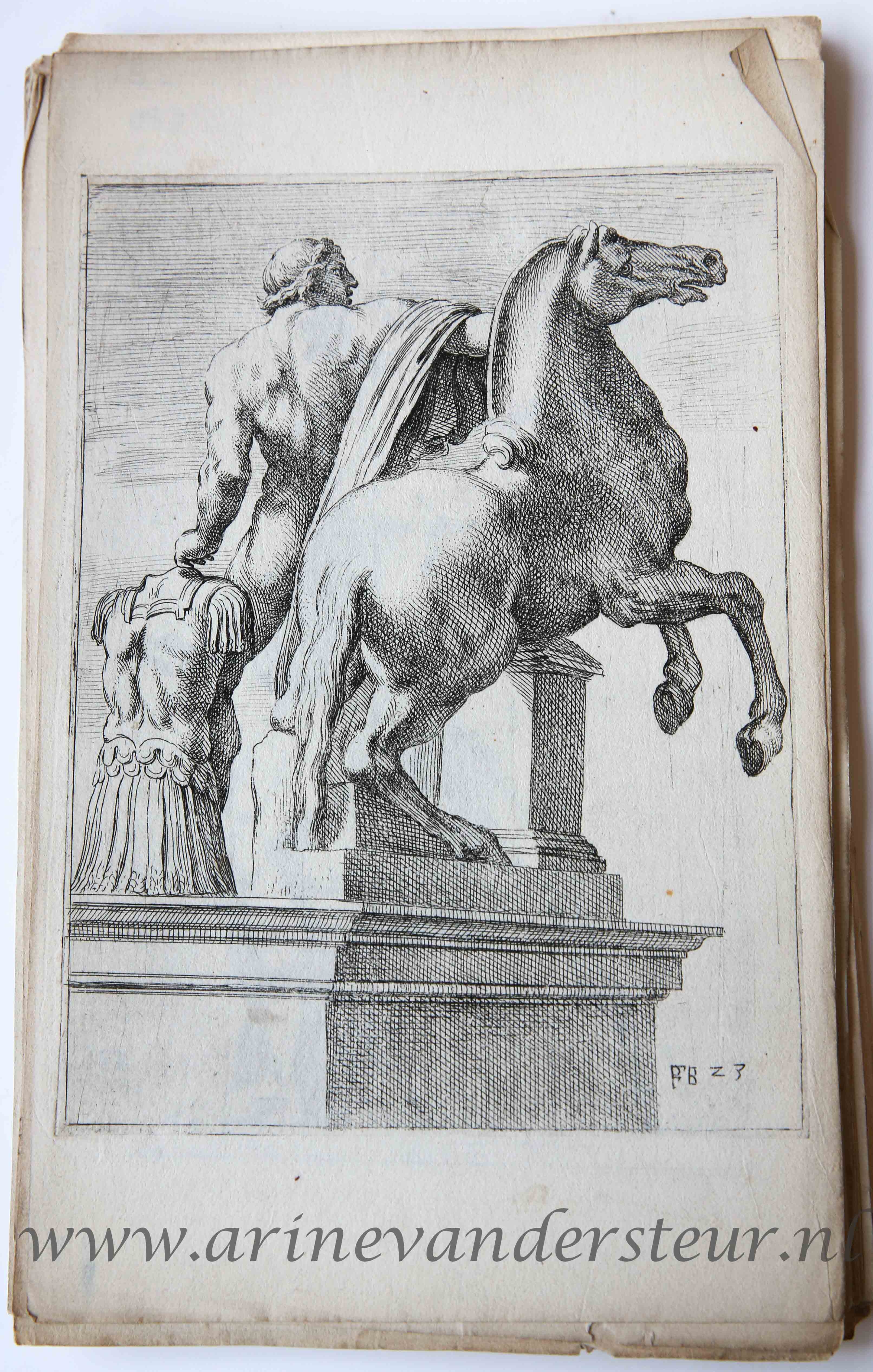 [Original etching/ets] Horse tamer ['Segmenta nobilium signorum et statuarum.', 1638]/De paardentemmer.