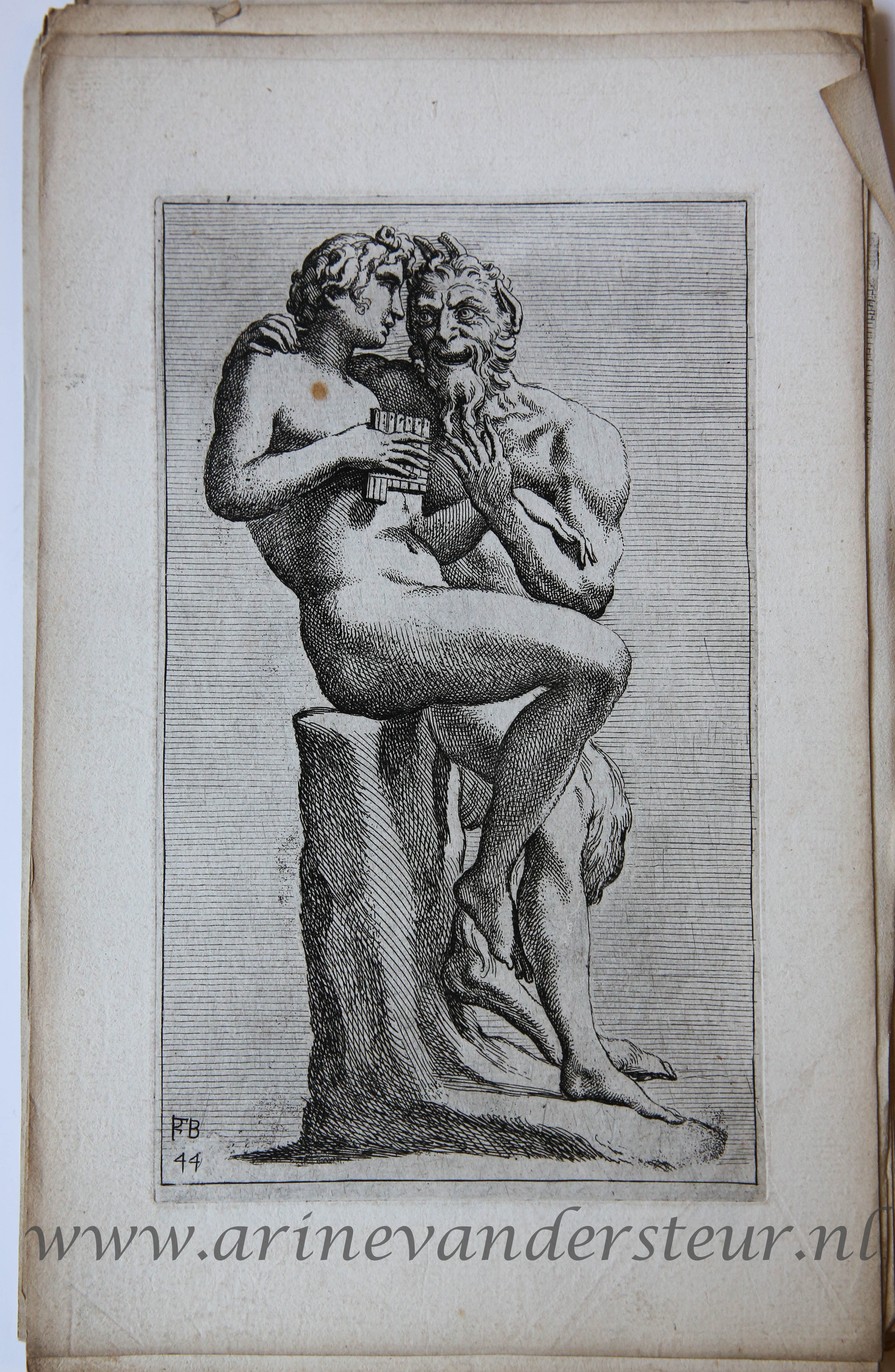[Antique print, etching/ets, Rome] Standing faun /Staande faun ['Segmenta nobilium signorum et statuarum.'], published 1638.