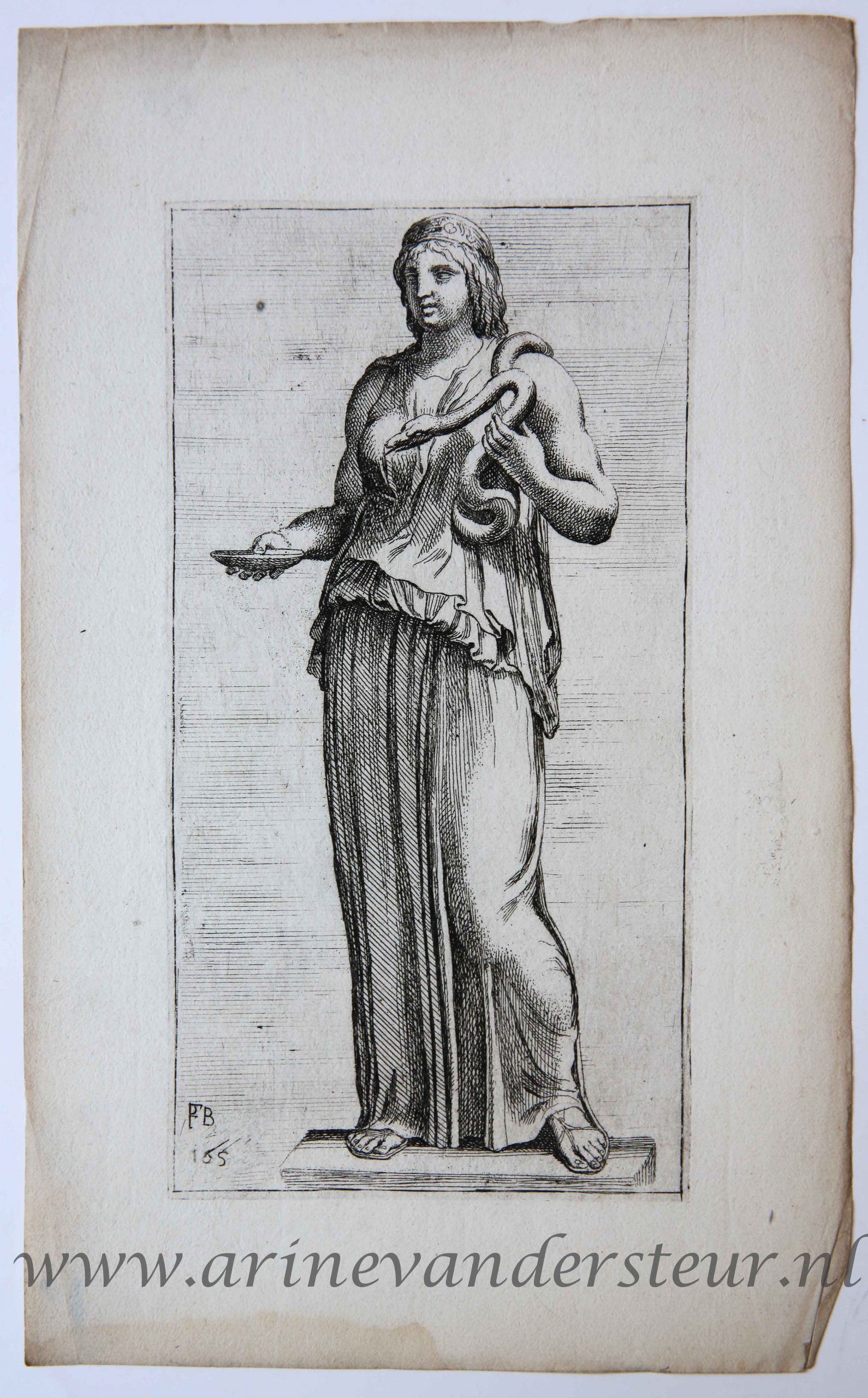 [Antique print, etching/ets, Rome] Circe, Vestal Virgin /Kirke, de vestaalse maagd. ['Segmenta nobilium signorum et statuarum.'], published 1638.