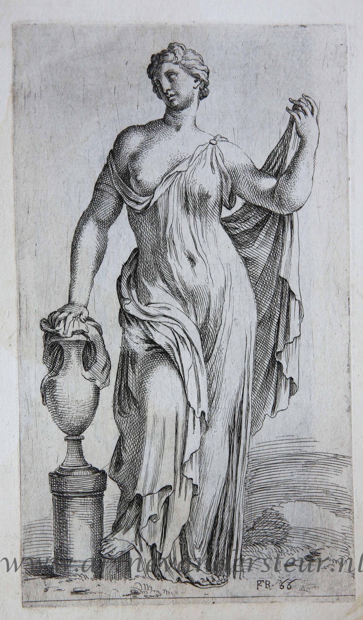 [Antique print, etching/ets, Rome] Borghese Venus ['Segmenta nobilium signorum et statuarum.'], published 1638.