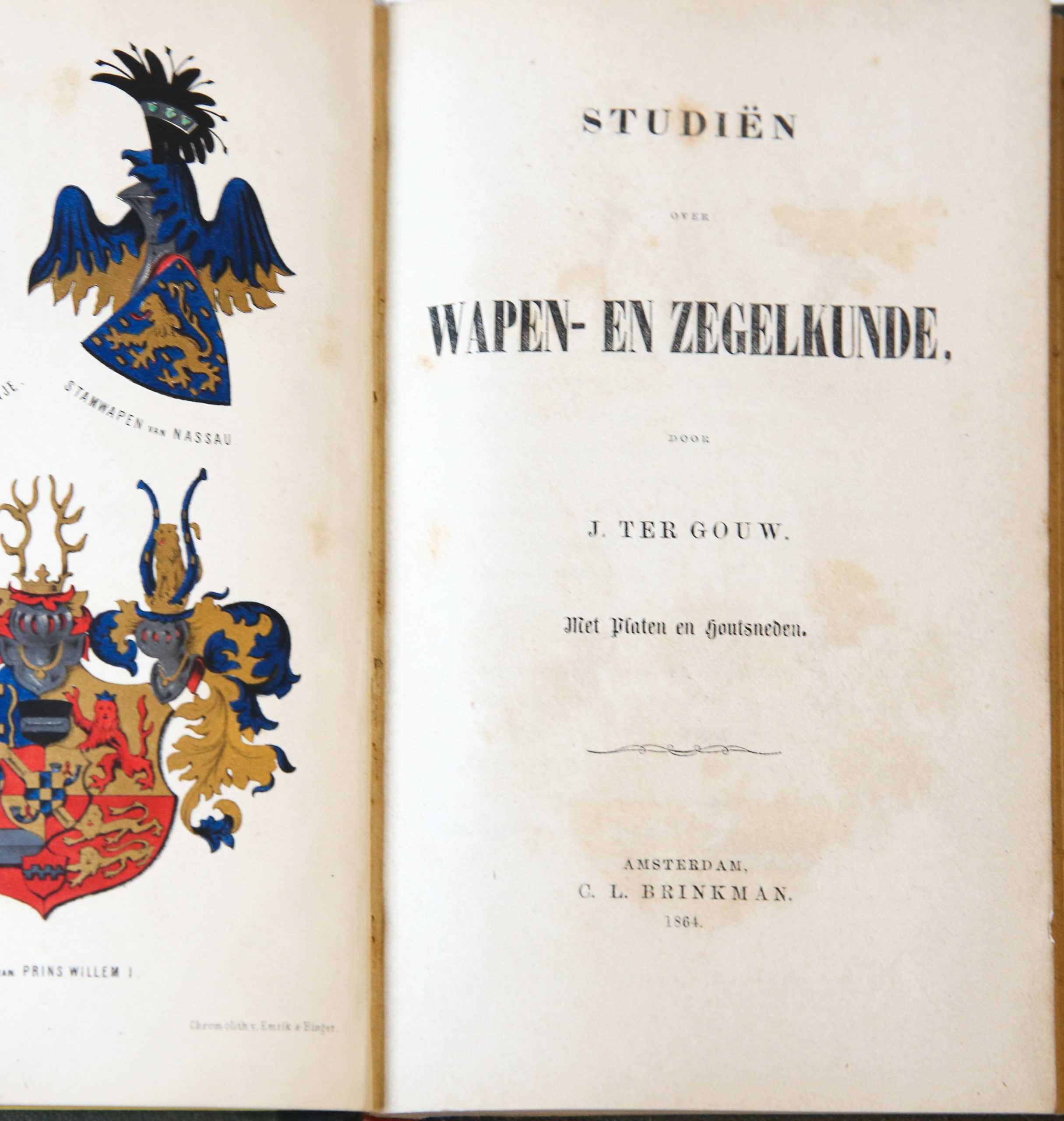 Studiën over wapen- en zegelkunde. Amsterdam 1864. Geïll., 222 p. (onder andere met chromolitho's).